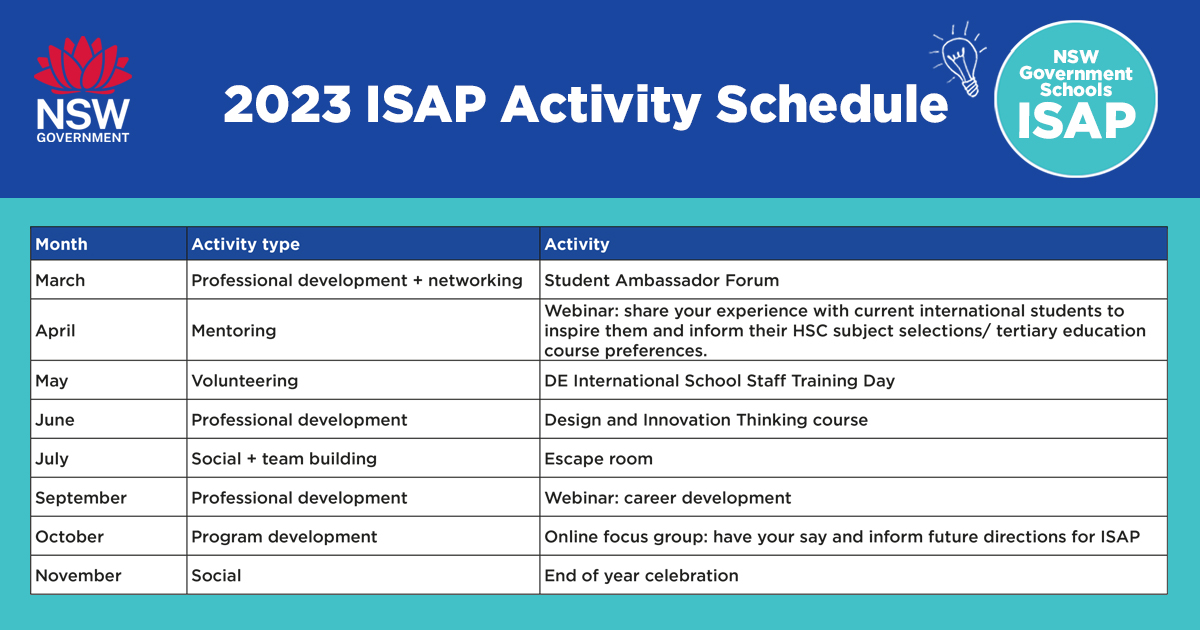 Activity Schedule