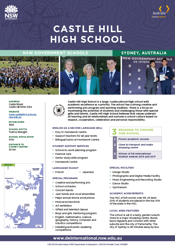 Castle Hill High School NSW DE International Education Castle Hill High School NSW DE International Education